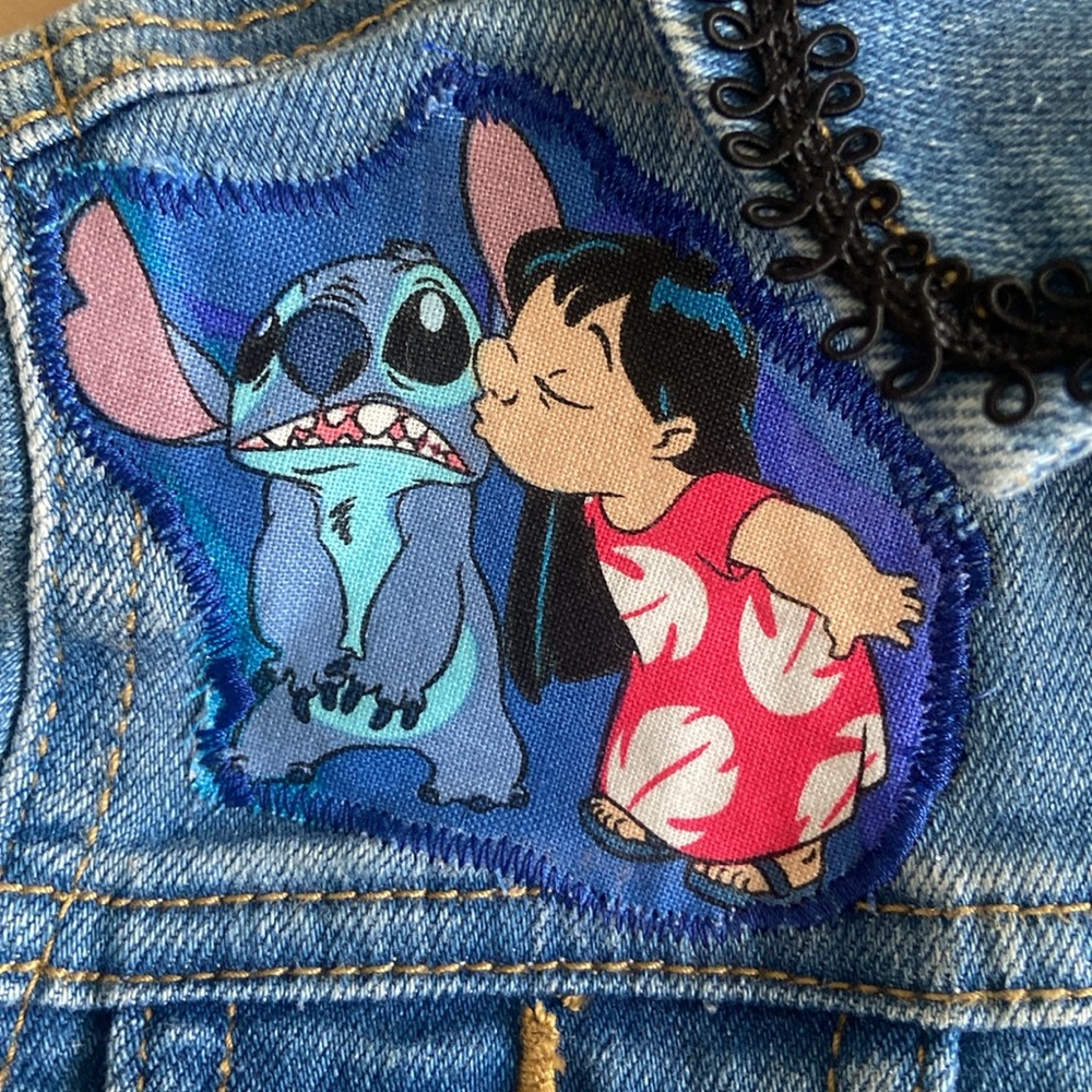 Kids stitch Denim Jacket with stitch and Lilo